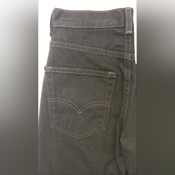 Levi's 550 24 x 26 Boy's Relaxed Fit Slim Black Jeans - Picture 7 of 11